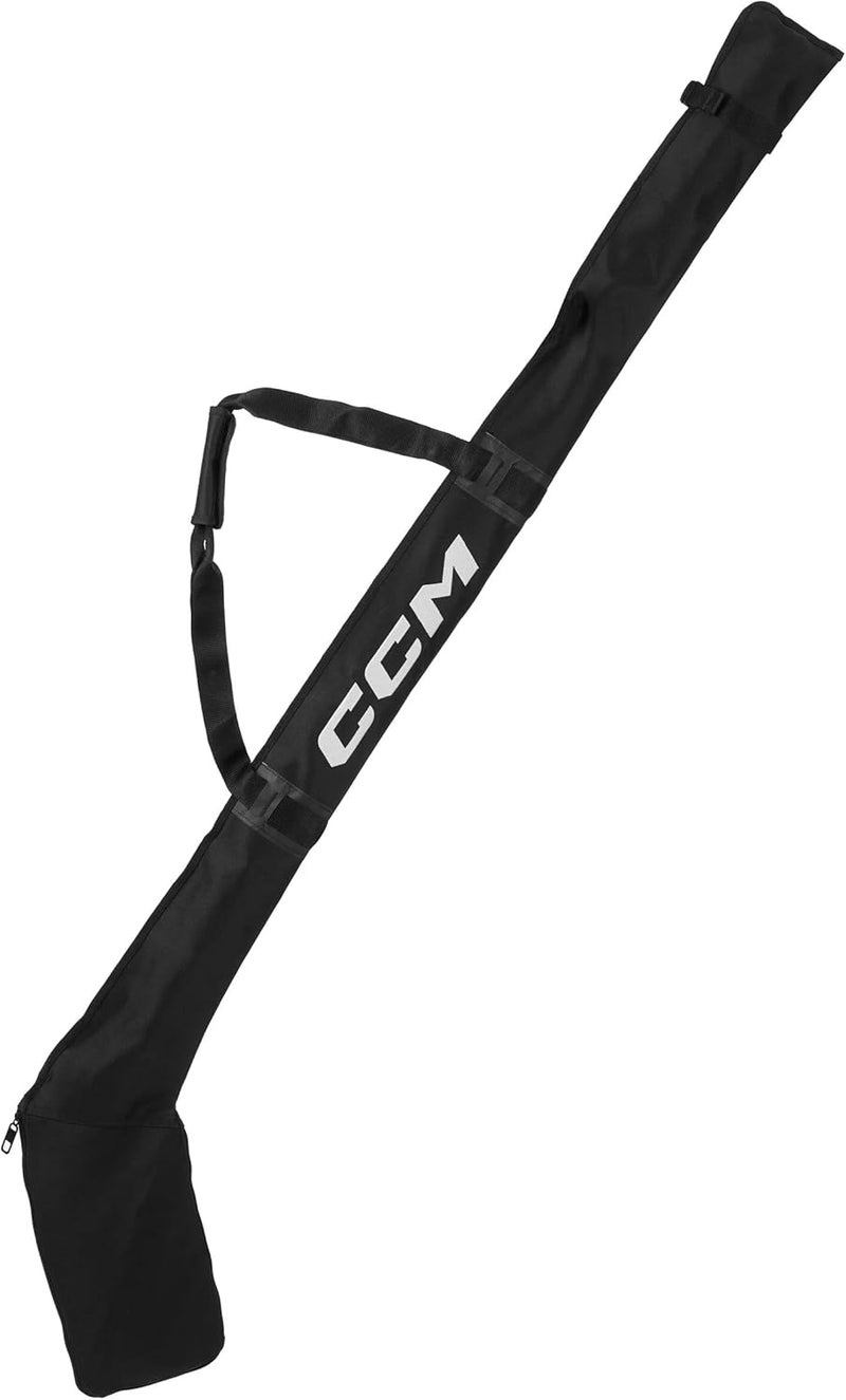 CCM Hockey Stick Bag, Polyester, Can Fit up to 4 Senior Sticks, Padded Shoulder Strap, Adjustable Buckle Strap, Black - Image 3